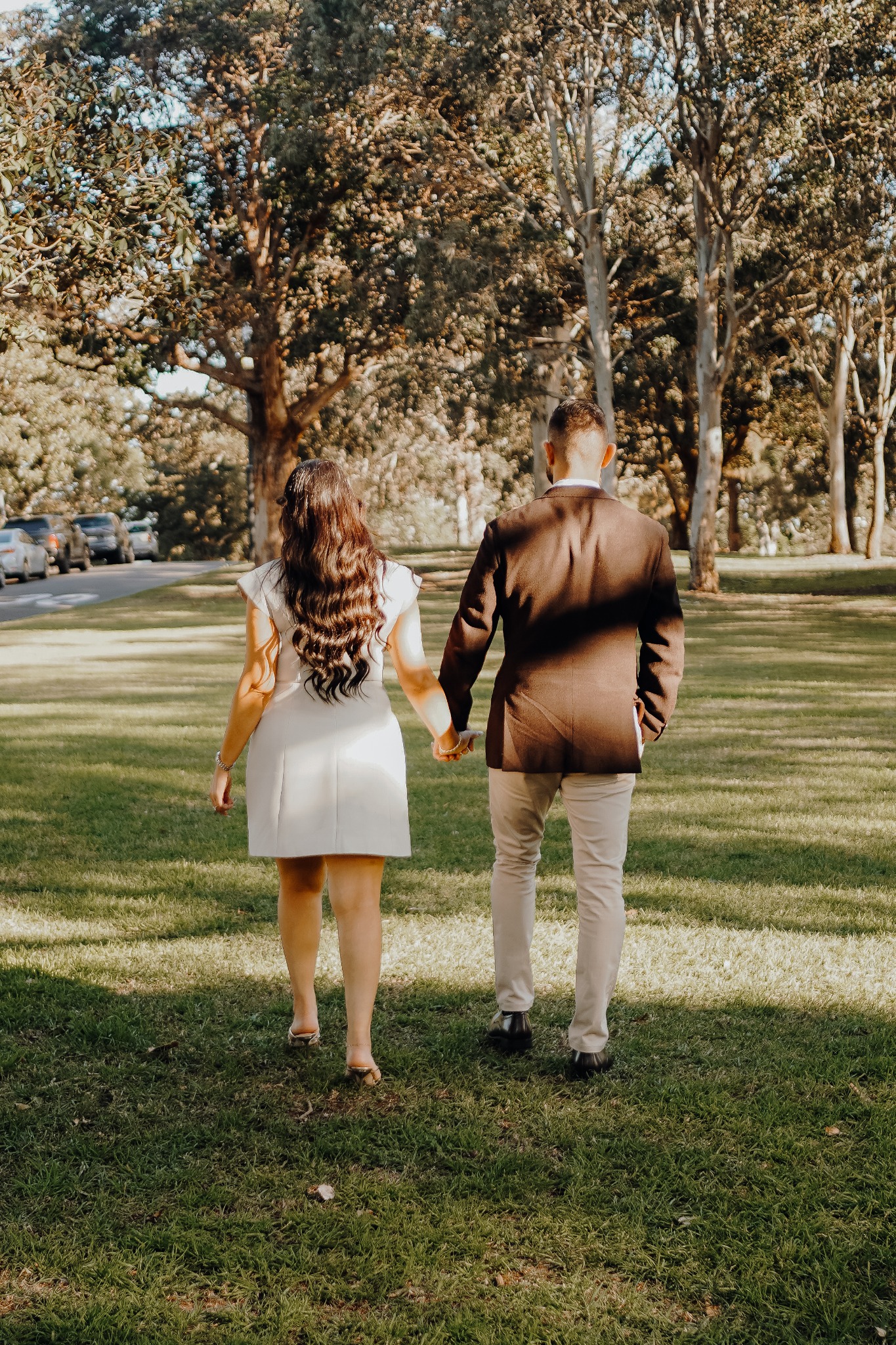 David and Sandrella walking together